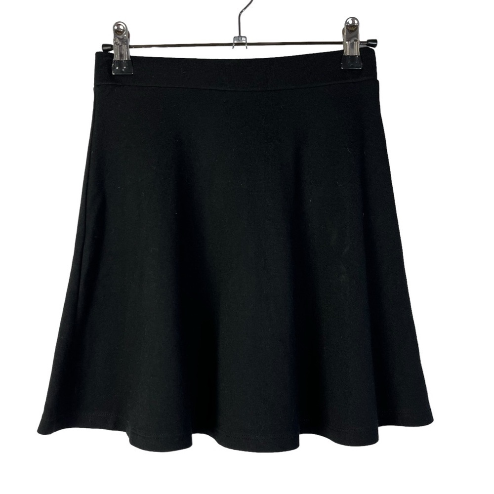 H&M Divided Black Banded Circle Skater Skirt XS